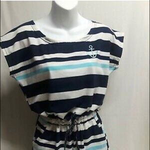 Beach By Exit Striped Romper Size Large